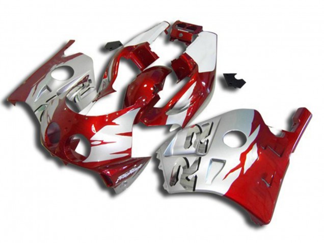 1990-1998 Silver Red and White CBR250RR Fairings