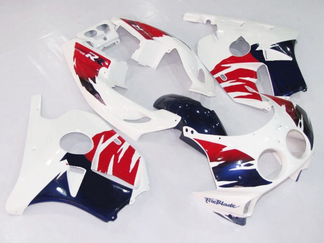 1990-1998 White Red and Blue CBR250RR Fairings