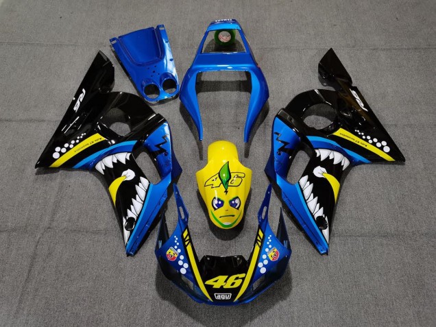 1998-2002 Blue and Yellow Shark R6 Fairings