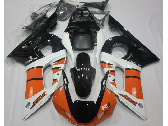 1998-2002 Gloss Orange and Black R6 Fairings