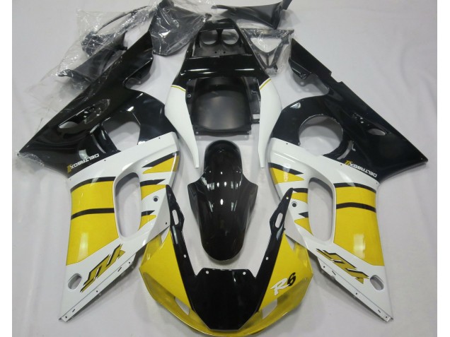 1998-2002 Gloss Yellow and Black R6 Fairings