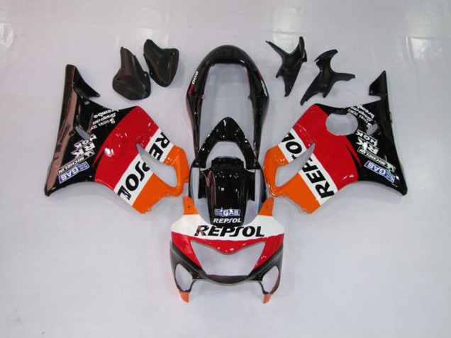 1999-2000 Repsol Red Orange and Black CBR600 F4 Fairings