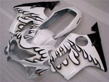 1999-2000 White and Black Flames CBR600 F4 Fairings