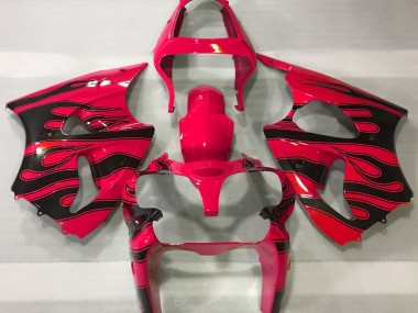 2000-2002 Red & Black Flame ZX6R Fairings