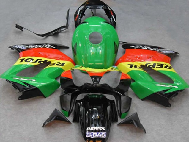 2002-2012 Green Repsol VFR800 Fairings