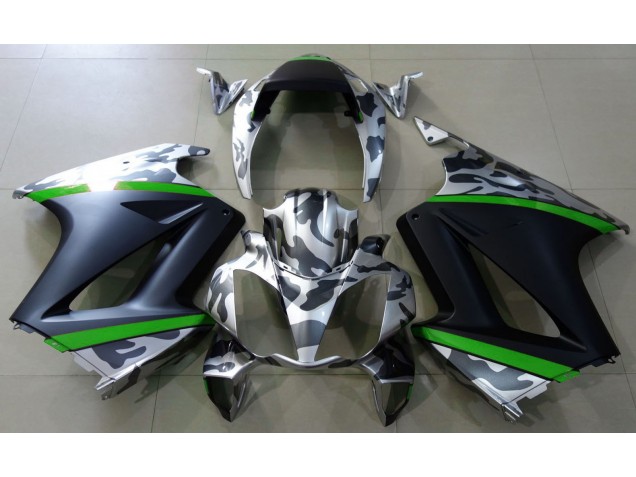 2002-2012 Grey Camouflage & Green VFR800 Fairings