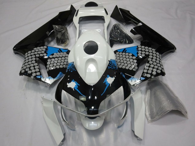 2003-2004 Blue White and Black Splatter CBR600RR Fairings