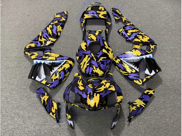 2003-2004 Purple and Yellow Camo CBR600RR Fairings