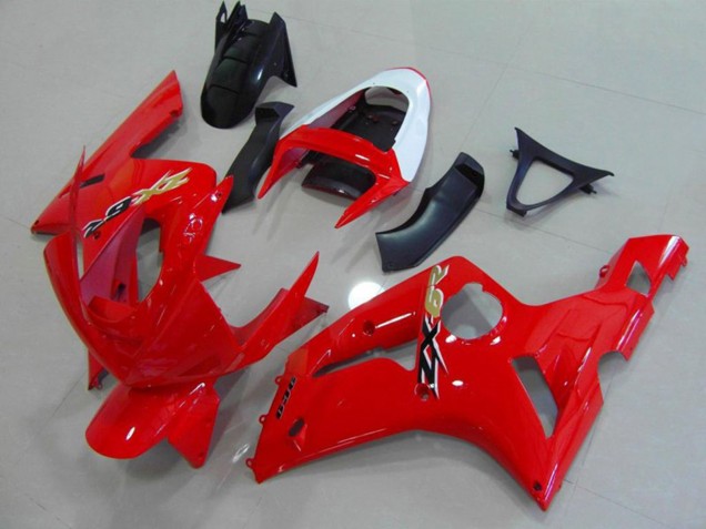 2003-2004 Red and White ZX6R Fairings