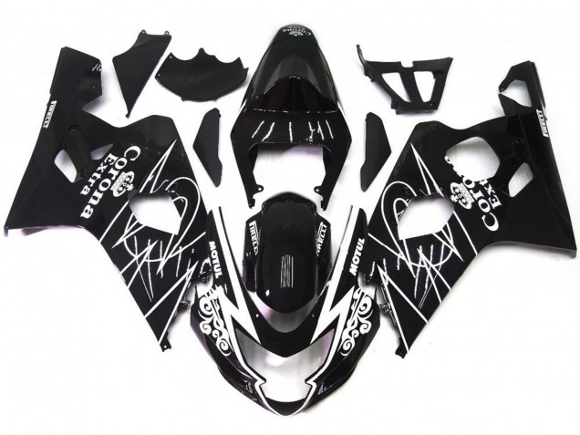 2004-2005 Gloss Black Corona Style GSXR 600-750 Fairings