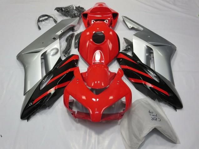 2004-2005 Silver Red and Black CBR1000RR Fairings