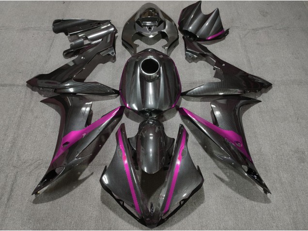 2004-2006 Carbon Fiber Style w Pink R1 Fairings