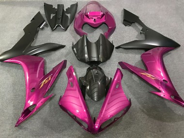 2004-2006 Hot Pink and Carbon Fiber Style R1 Fairings