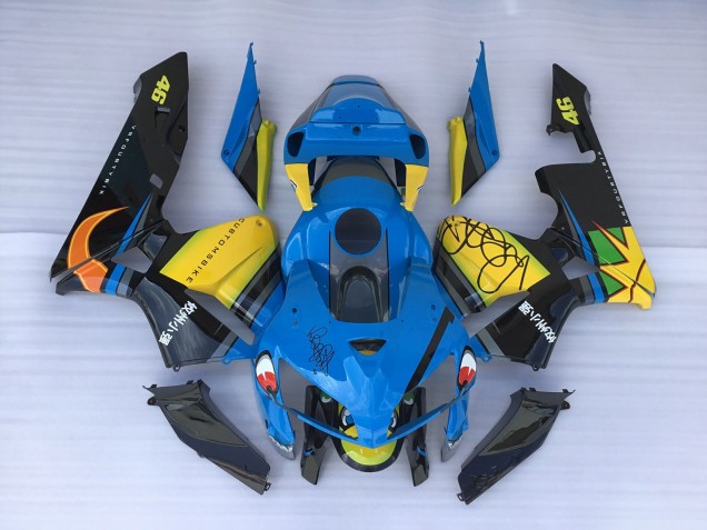 2005-2006 Blue Shark & Yellow CBR600RR Fairings