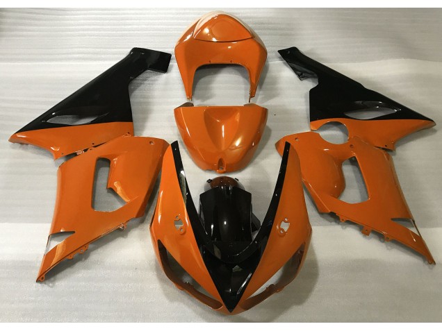 2005-2006 Gloss Orange & Black ZX6R Fairings