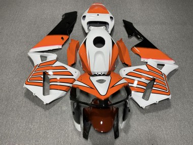 2005-2006 Orange and White Wings CBR600RR Fairings