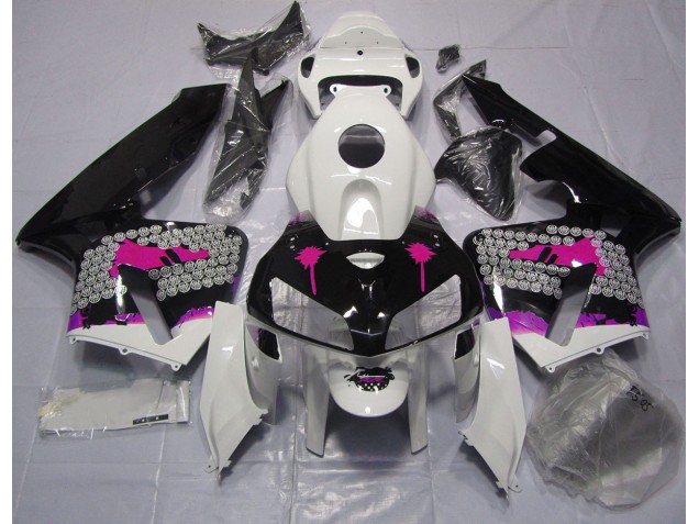 2005-2006 Pink Splatter on Gloss Black CBR600RR Fairings