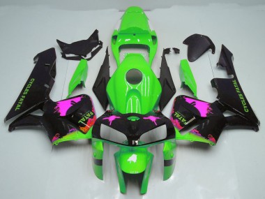 2005-2006 Pink Splatter on Green CBR600RR Fairings