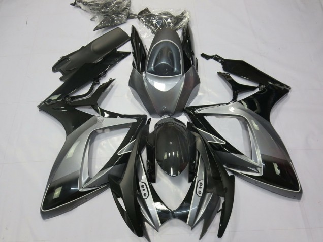 2006-2007 Black Grey Special GSXR 600-750 Fairings