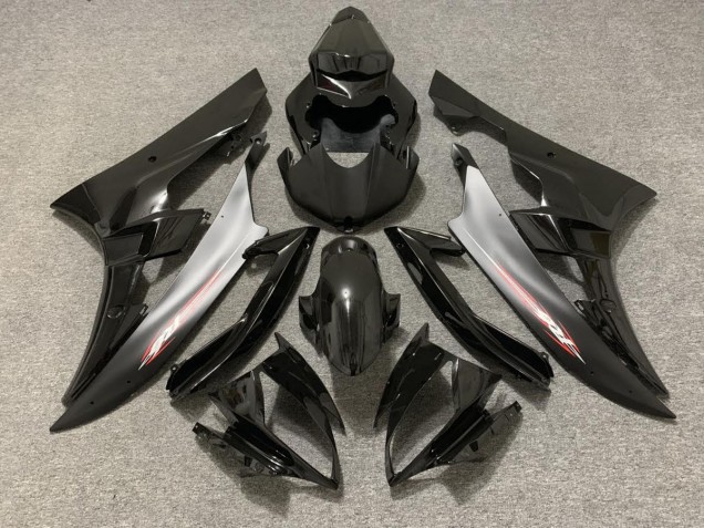 2006-2007 Black Matte Red Pin R6 Fairings