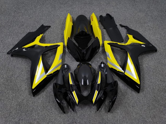 2006-2007 Black and Yellow OEM Style GSXR 600-750 Fairings