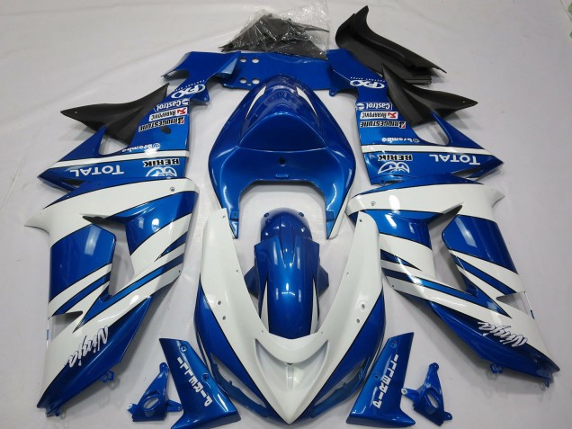 2006-2007 Blue White Ninja ZX10R Fairings