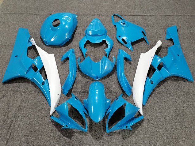 2006-2007 Blue and White with Pearl R6 Fairings