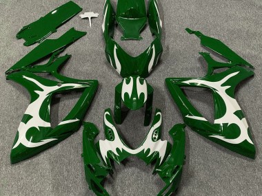 2006-2007 Dark Green & White GSXR 600-750 Fairings