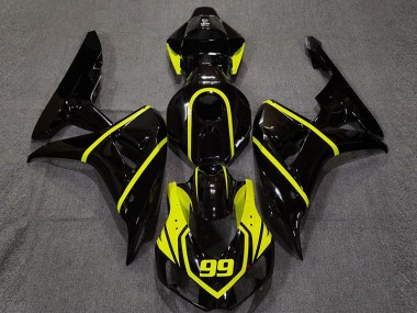 2006-2007 Gloss Black and Bright Yellow CBR1000RR Fairings