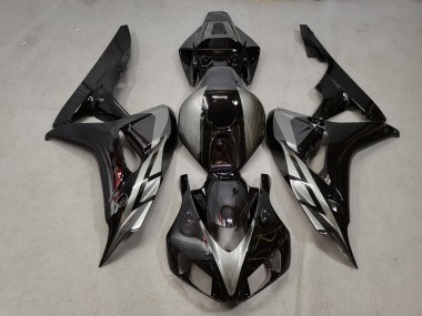 2006-2007 Gloss Black w grey CBR1000RR Fairings