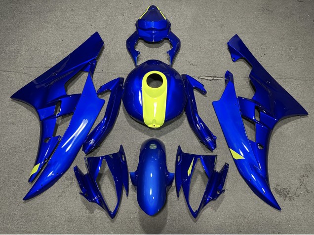 2006-2007 Gloss Blue & High Vis Yellow R6 Fairings