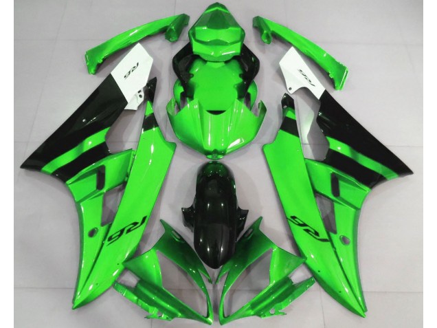 2006-2007 Gloss Green and Black R6 Fairings