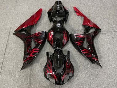 2006-2007 Gloss Red Flame CBR1000RR Fairings