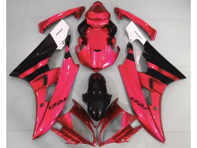 2006-2007 Gloss Red and Black R6 Fairings