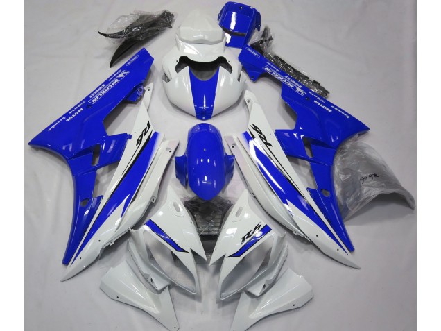 2006-2007 Gloss White and Blue R6 Fairings