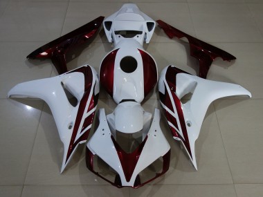 2006-2007 Gloss White and Deep Red CBR1000RR Fairings