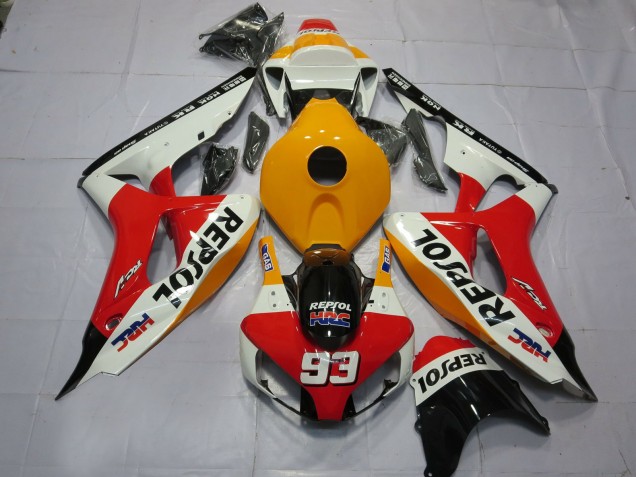 2006-2007 Light Orange White Repsol CBR1000RR Fairings