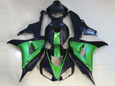 2006-2007 Matte Black & Green CBR1000RR Fairings