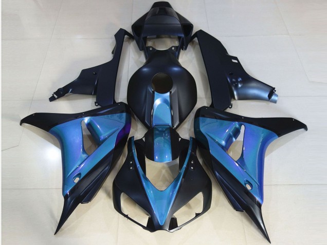 2006-2007 Matte Black & Light Blue CBR1000RR Fairings