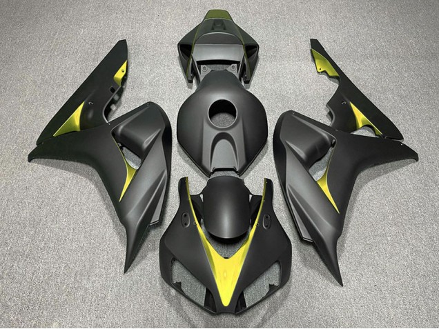 2006-2007 Matte Black and Yellow CBR1000RR Fairings