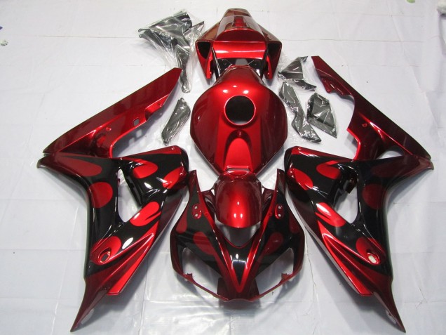 2006-2007 Red and Black Candy CBR1000RR Fairings