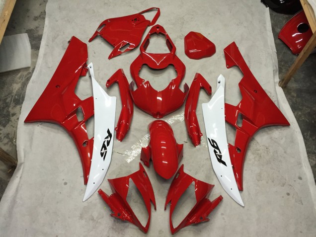 2006-2007 Red and White C2W R6 Fairings