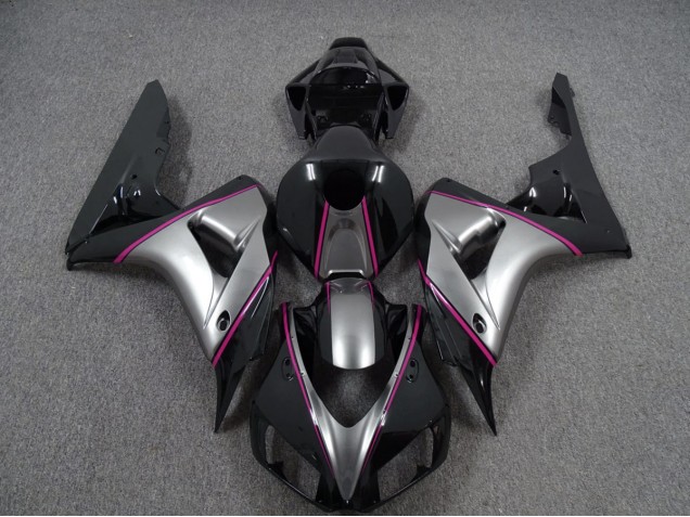 2006-2007 Silver with Pink Pin Stripe CBR1000RR Fairings