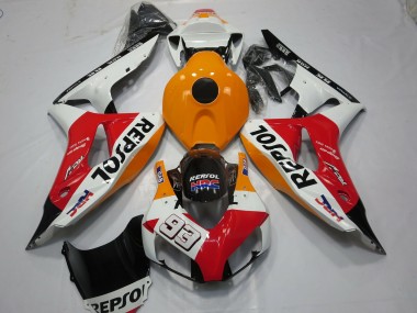 2006-2007 White Repsol 93 CBR1000RR Fairings