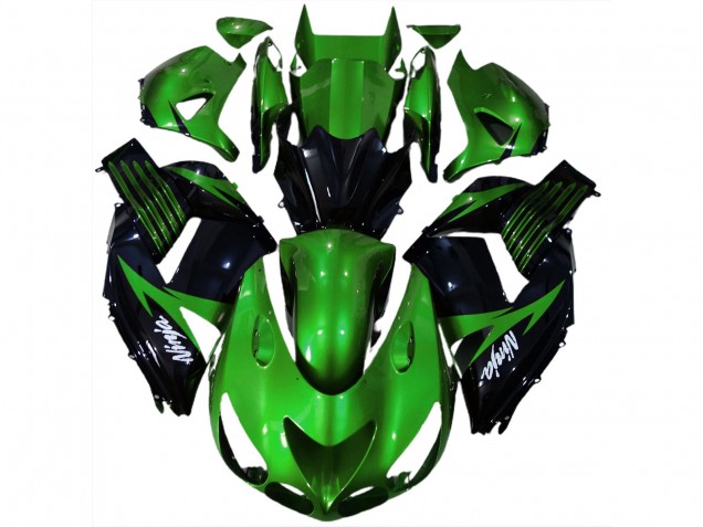 2006-2011 Gloss Green and Black ZX14R Fairings