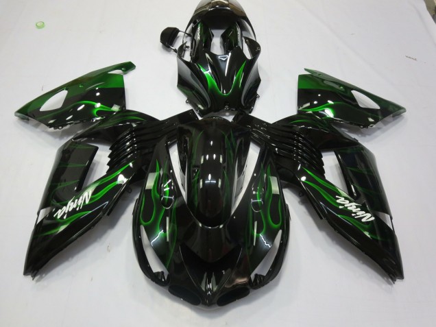 2006-2011 Green Flame ZX14R Fairings