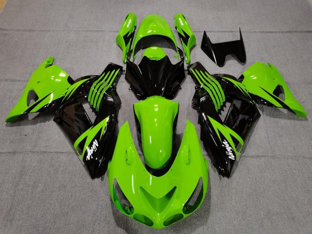 2006-2011 Lime Green and Black ZX14R Fairings