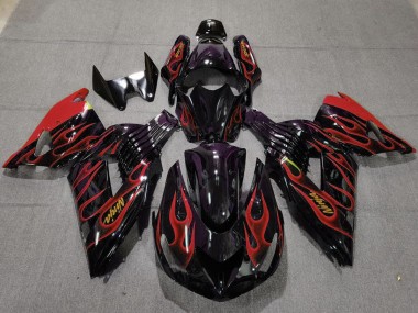 2006-2011 Red Flame ZX14R Fairings