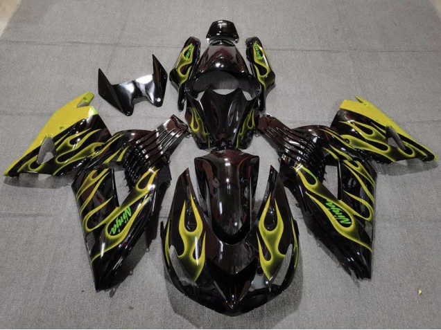 2006-2011 Yellow Flame ZX14R Fairings