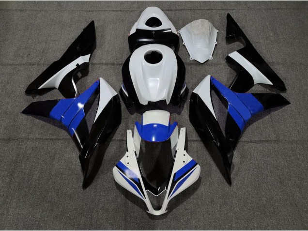 2007-2008 Black White and Blue CBR600RR Fairings